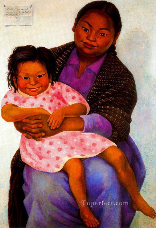 マデスタとイネシタの肖像 1939 ディエゴ・リベラ油絵